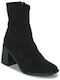 Xti Suede Women's Ankle Boots with Medium Heel Black