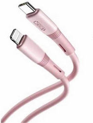 XO NB-Q226A USB-C to Lightning Cable 27W Ροζ 1m (16.005.0249)