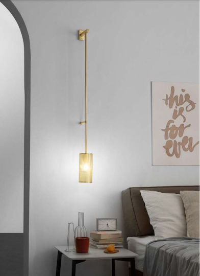 Fan Europe I-King-AP Modern Lamp Wall with Socket E27 Gold 10x22cm
