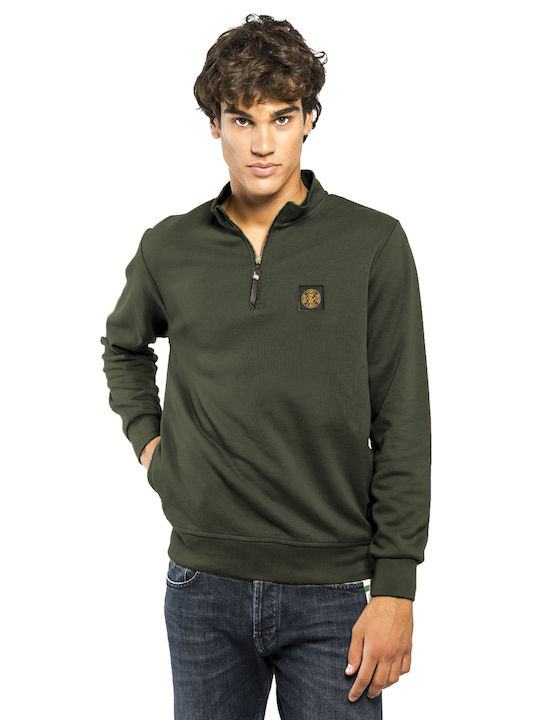 Staff Santino Men's Long Sleeve Blouse with Zipper Khaki