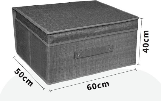 Tpster Plastic Storage Box with Lid Gray 60x50x40cm