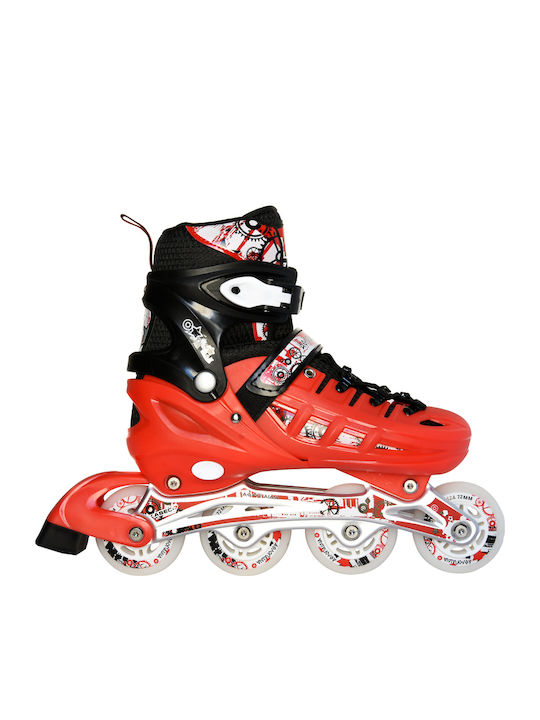 Αθλοπαιδιά Inline Αυξομειούμενα Rollers Κόκκινα Παιδικά