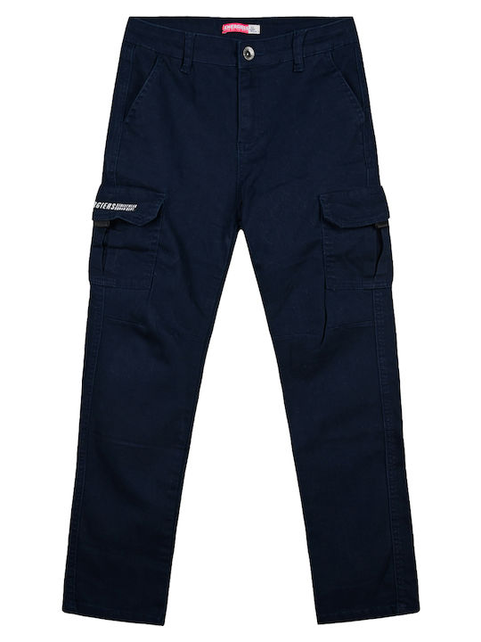 Energiers Kids Fabric Cargo Trousers Navy Blue