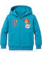 Kids Sweatshirt Cardigan with Hood Blue