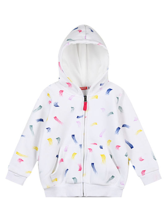 Energiers Girls Hooded Sweatshirt with Zipper Multicolour