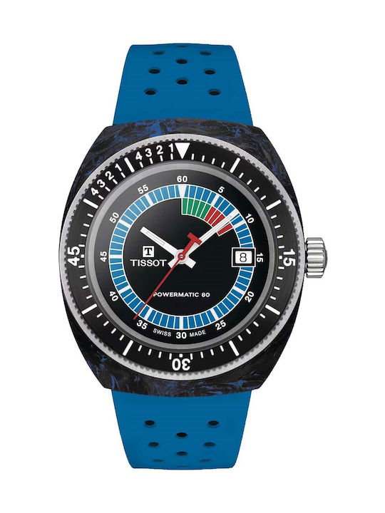 Tissot T-Sport Men's Watch Battery with Blue Rubber Strap