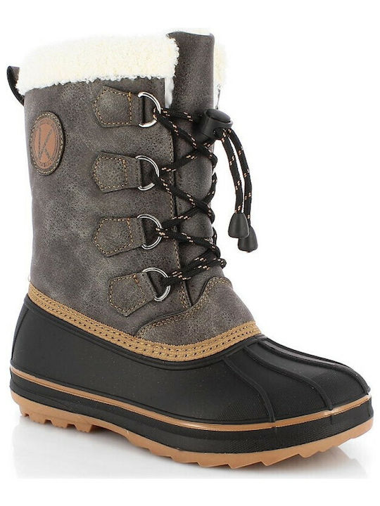 Kimberfeel Sonik Kids PU Leather Boots Gray