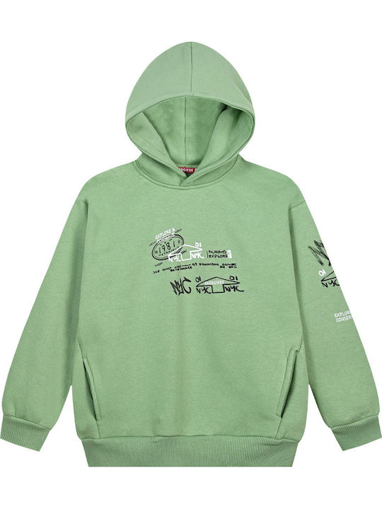 Energiers Kinder-Sweatshirt mit Kapuze Grün