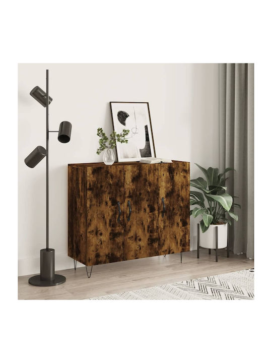 Sideboard Wooden Smoky Oak 90x34x80cm