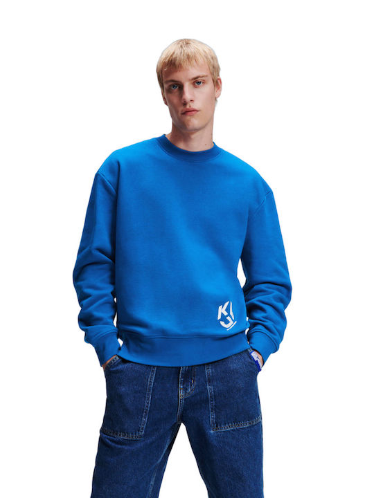 Karl Lagerfeld Men's Sweatshirt with Hood Blue