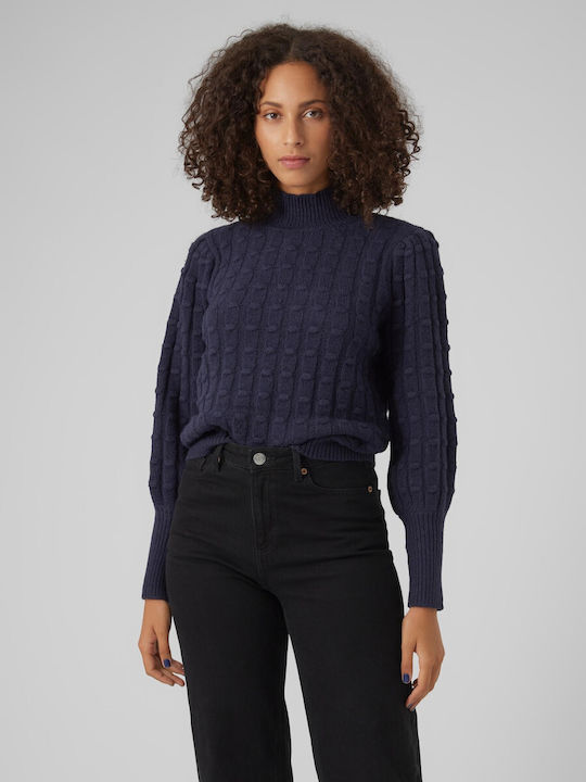 Vero Moda Women's Long Sleeve Sweater Navy Blue