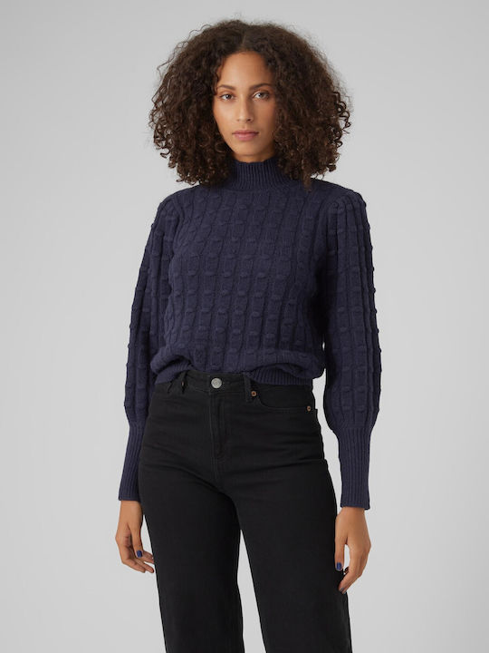 Vero Moda Women's Long Sleeve Pullover Navy Blue