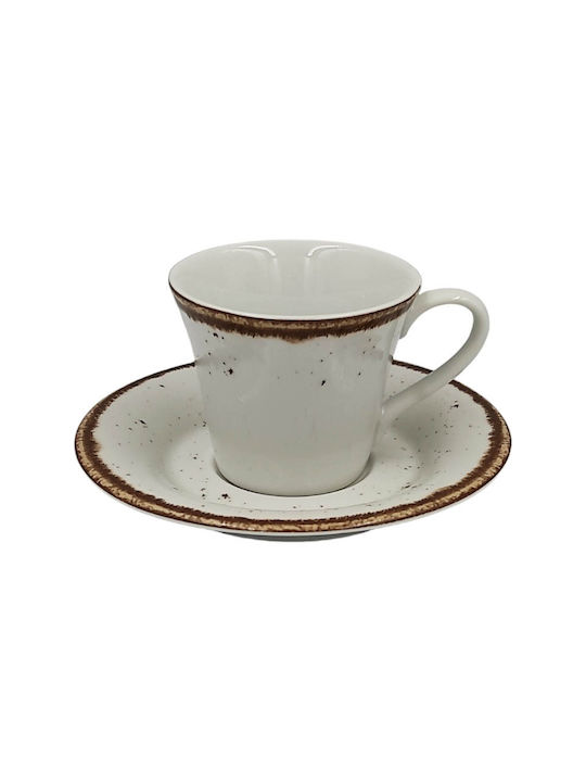 Christinholm Set Tassen Tee aus Porzellan Weiß 6Stück