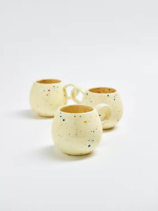 Egg Back Home Ceramic Espresso Cup Set 90ml Yellow