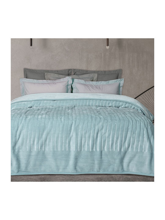 Das Home 1348 Velvet Blanket Double 220x240cm Blue