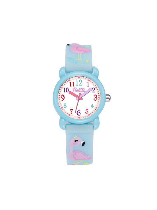 Bellita Kids Watch with Rubber/Plastic Strap Light Blue