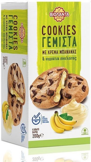 Βιολάντα Μπισκότα με Γέμιση Κρέμα Μπανάνα & Κομμάτια Σοκολάτας 200gr
