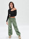 Women's Fabric Trousers Green