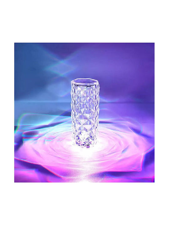 Crystal Diamond Επιτραπέζιο Διακοσμητικό Φωτιστικό με Φωτισμό RGB LED