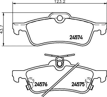 Hella Brake Pad for Daihatsu Charade Toyota Yaris