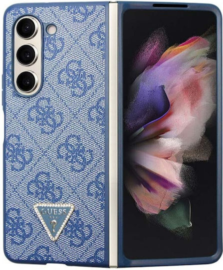 Guess Triangle Back Cover Plastic / Leather / Synthetic Leather Blue (Samsung Galaxy Z Fold 5, Guess)