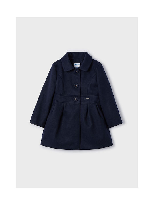 Mayoral Coat Navy Blue with Ηood