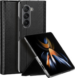 Dux Ducis Bril Synthetic Leather / Leather Book Black (Galaxy Z Fold5)