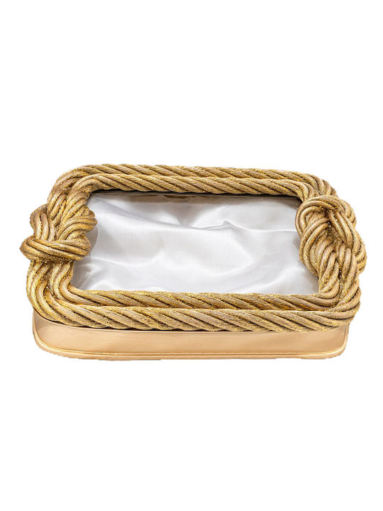 La Vista Tabletop Wedding Crown Case Gold