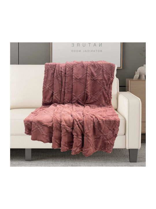 Linea Home Diamond Покривало Единично от Полиестер Гнила ябълка 150x200см