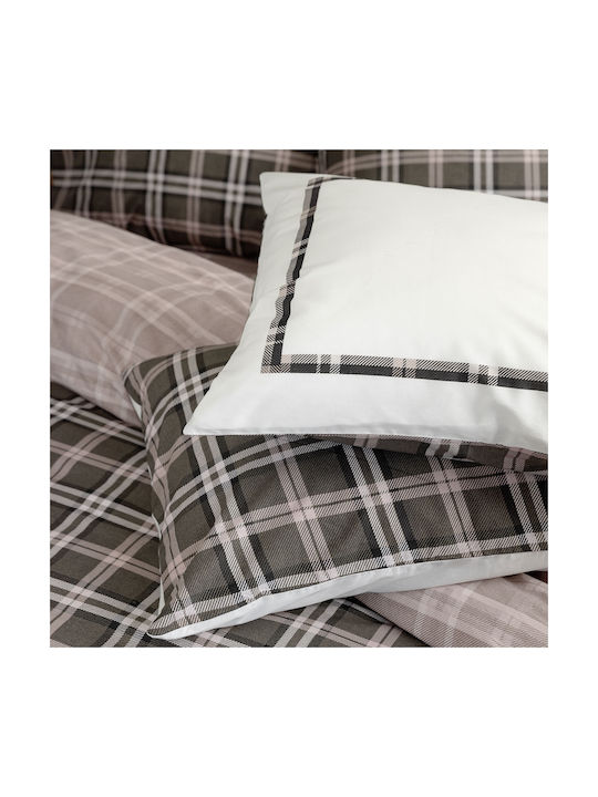 Nima Pillowcase Set with Envelope Cover Gray, White 52x72cm. 32743