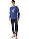 Minerva Go Easy Men's Winter Pajamas Set Blue