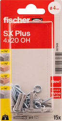 fischer Stecker Schraubanker Kunststoff 15Stück