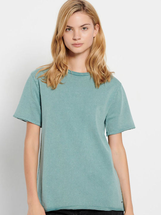 Funky Buddha Damen Sport T-Shirt Grün