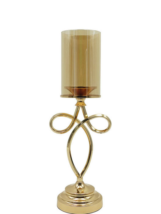 Marhome Candle Holder Metal in Gold Color 16x13x40cm 1pcs
