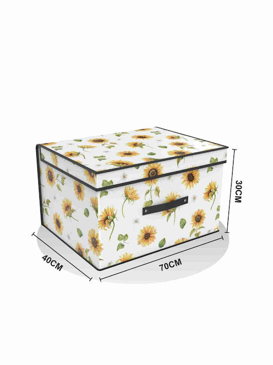 Tpster Fabric Storage Box with Lid 70x40x30cm
