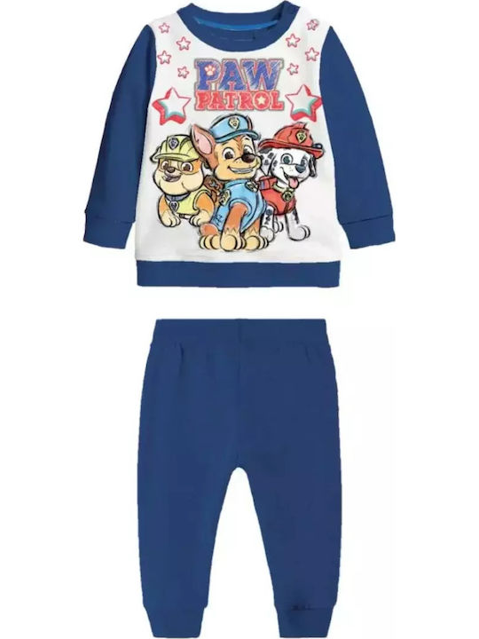 Disney Pijama pentru copii De iarnă Din bumbac Albastru marin Paw Patrol
