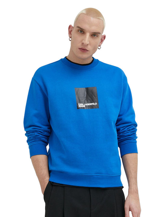 Karl Lagerfeld Men's Sweatshirt with Hood Blue