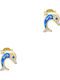 Kiriakos Gofas Kids Earrings Studs from Gold 14K