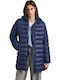 Maddie Women's Long Puffer Jacket for Winter Blue