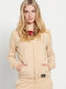 Damen Sweatshirtjacke Beige