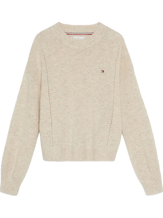 Kids' Sweater Long Sleeve Beige ESSENTIAL
