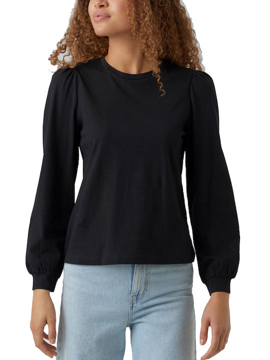 Vero Moda Women's Blouse Cotton Long Sleeve Black