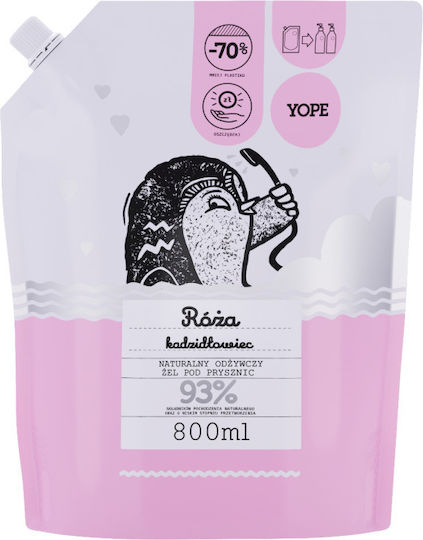 Yope Ανταλλακτικό Αφρόλουτρο σε Gel με Γλυκερίνη & Άρωμα Ρόδι 800ml