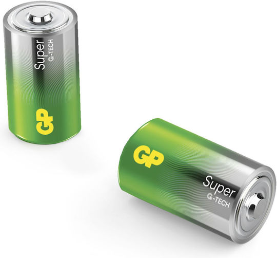 GP Batteries Super Αλκαλικές Μπαταρίες D 1.5V 2τμχ