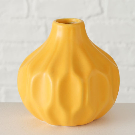 PanOikos Ceramic Yellow Vase 11x11cm