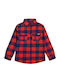 Kids Checked Shirt Long Sleeve Red
