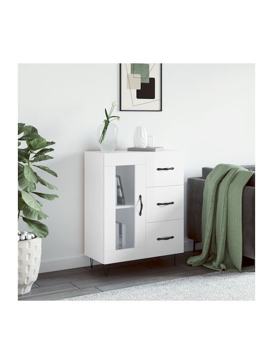 Wooden Buffet with Drawers White L69.5xW34xH90cm