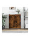 Sideboard Wooden Smoky Oak 69.5x34x90cm