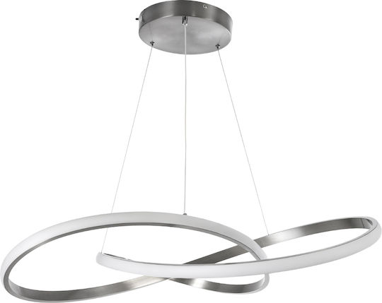 GloboStar Dexter Hängelampe Silber 73x73x16cm.