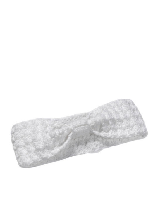 Γυναικείο Headband Πλεκτό σε Λευκό χρώμα